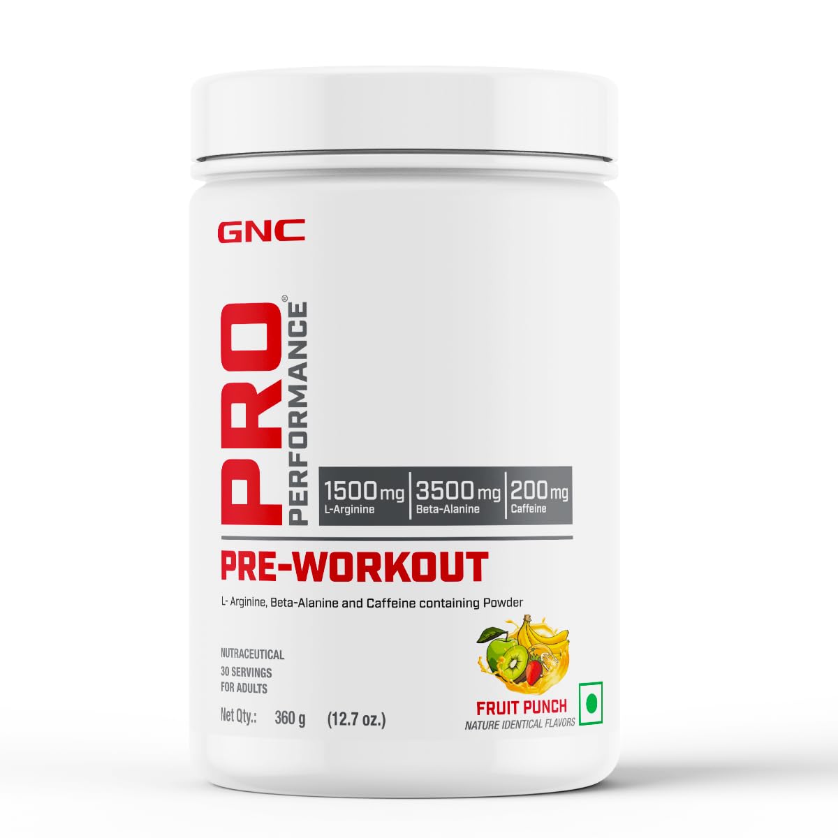 GNC Pro Performance Pre-Workout Powder Fruit Punch 360g