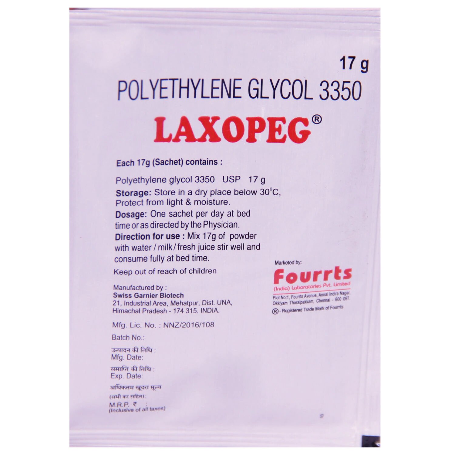 Laxopeg Sachet Buy Sachet Of 17 Gm Granules At Best Price In India