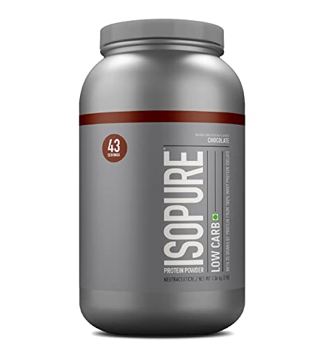 IsoPure Low Carb 100% Whey Protein Isolate Chocolate 3Lbs