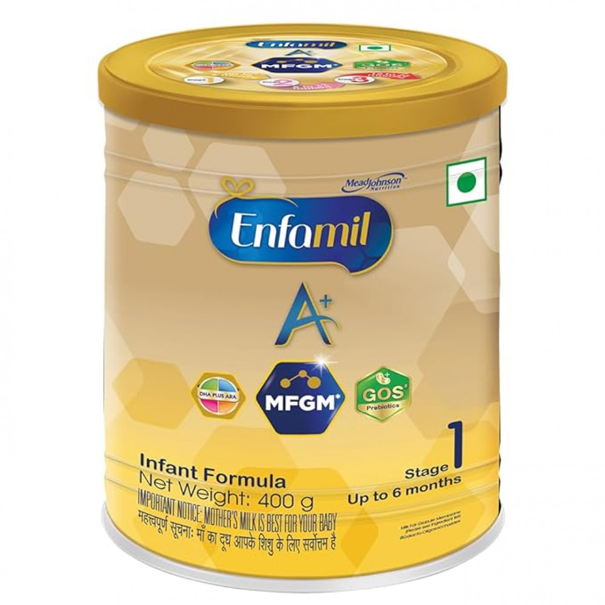 Enfamil A+ Infant Formula, Stage 1, Up to 6 Months 400 gm Tin