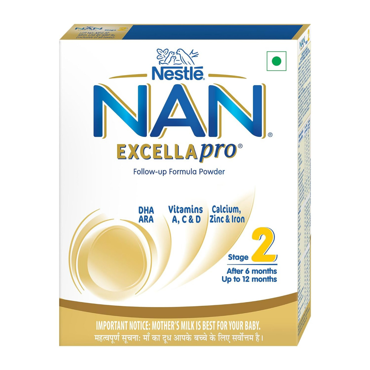 Nestle Nan Excella Pro Follow-Up Formula Stage 2 Powder, 400 gm Refill Pack