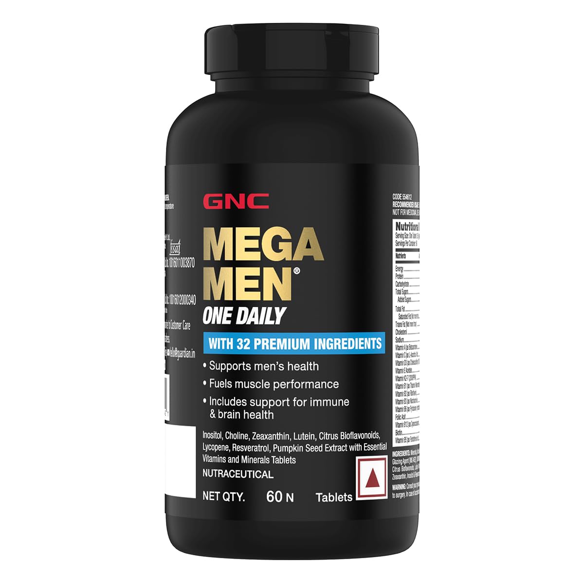 GNC Mega Men One Daily Multivitamin - 60 Tablets