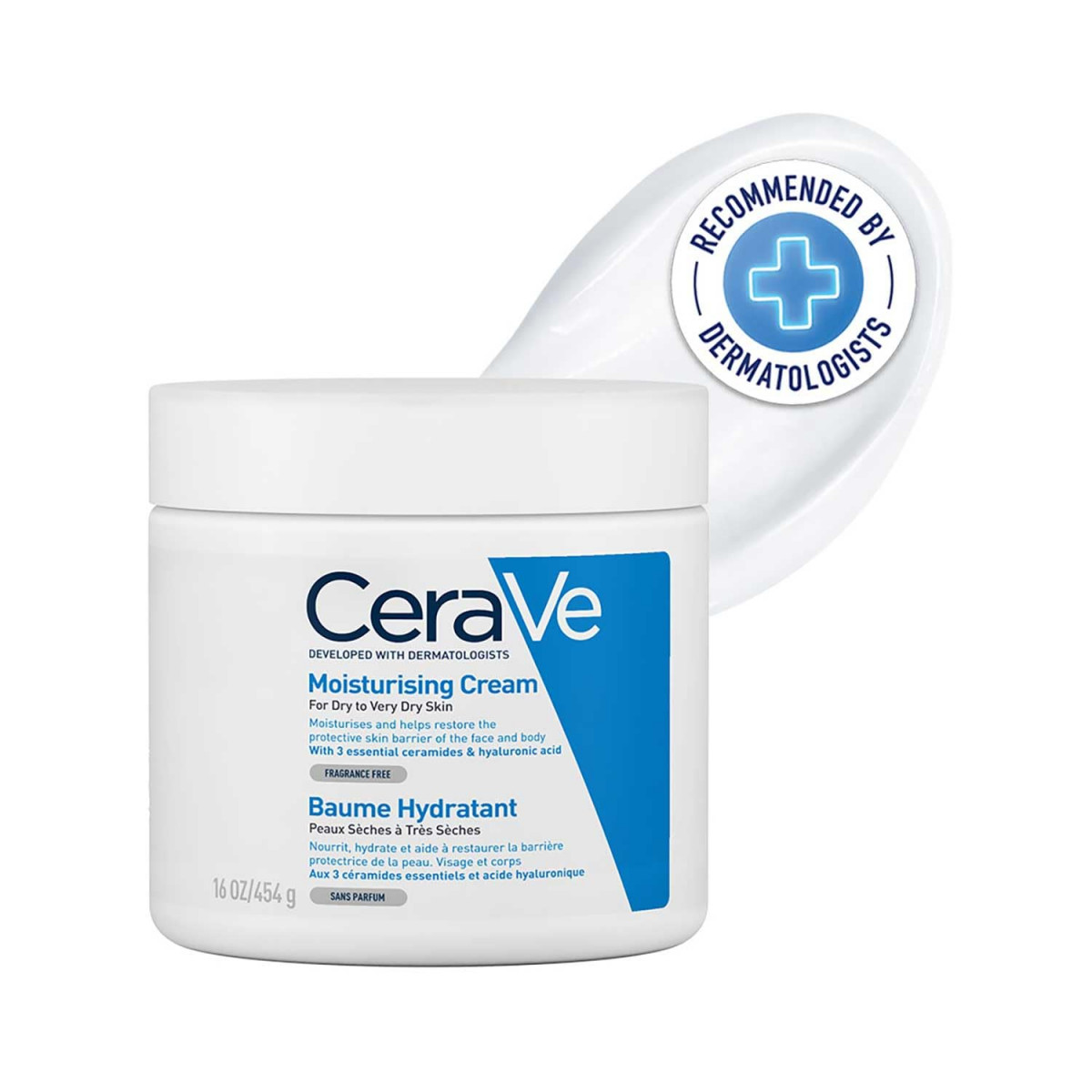 CeraVe Moisturising Cream for Dry to Very Dry Skin, 454 gm