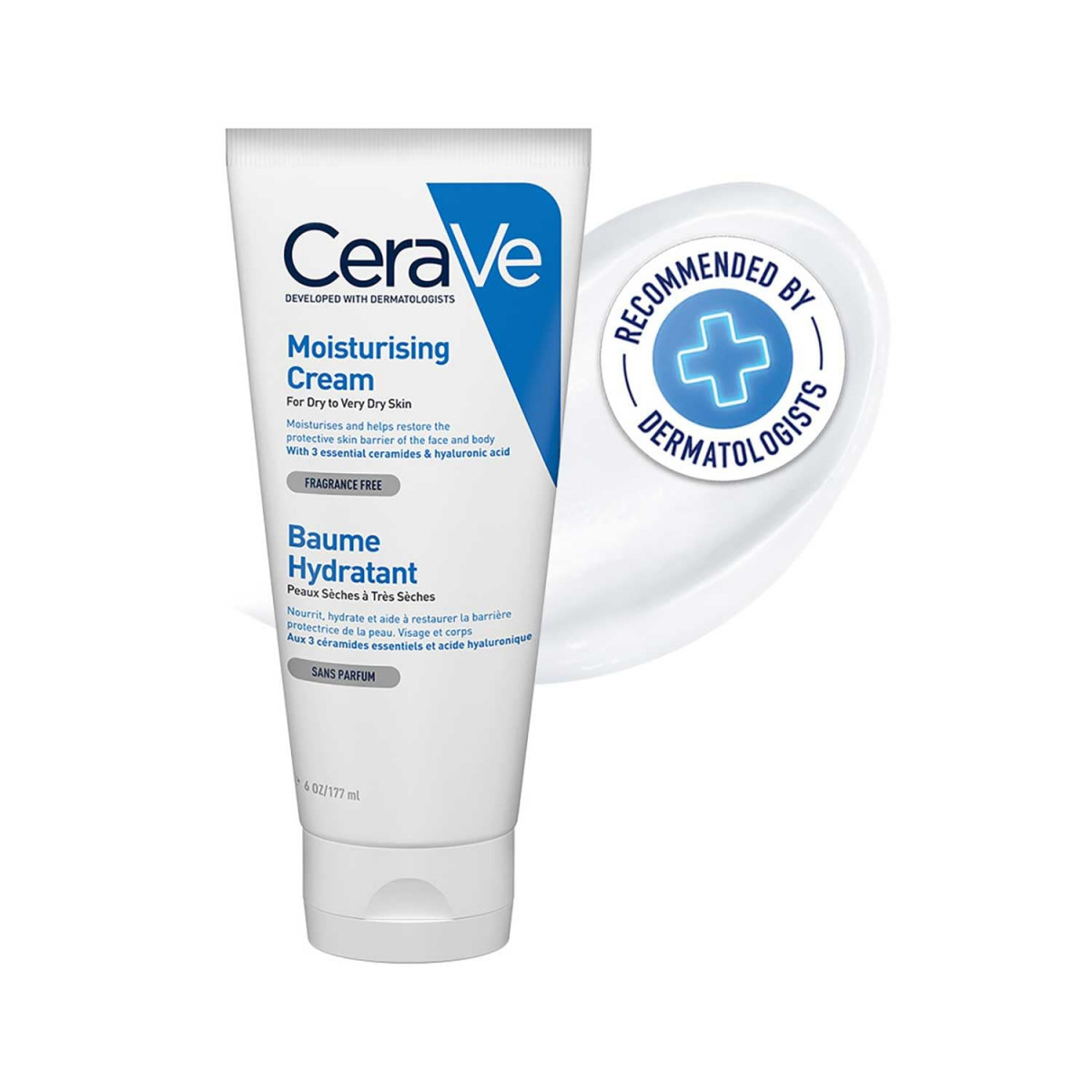 CeraVe Moisturising Cream for Dry to Very Dry Skin, 177 ml