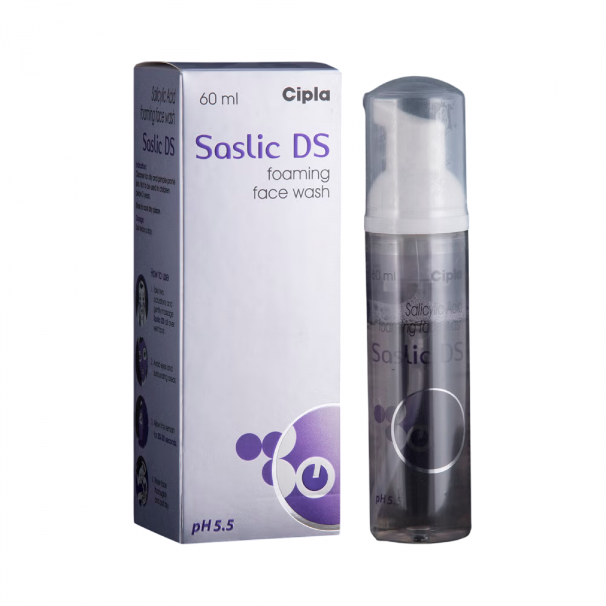 Saslic DS Foaming Face Wash 60 ml